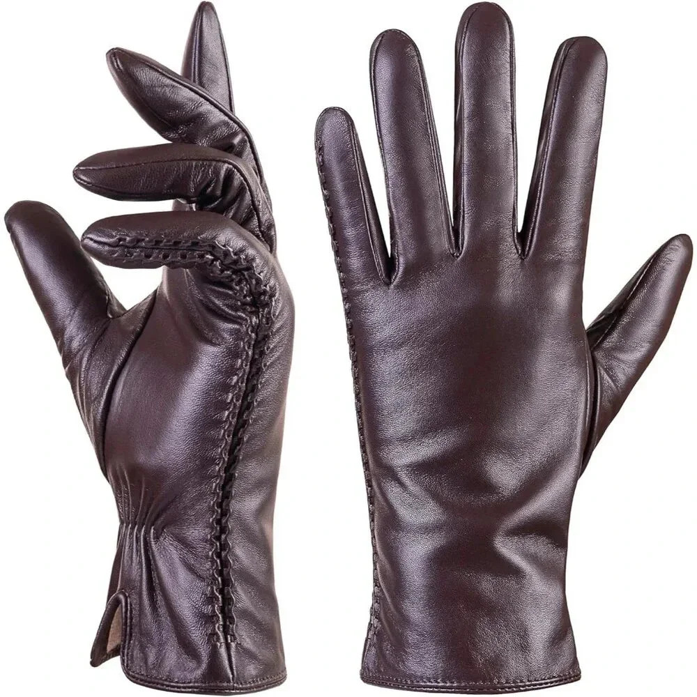 Women Winter Warm Touchscreen Texting Cashmere Lined Driving Dress Gloves